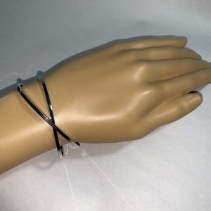 NWOT Silver NEIMAN MARCUS criss-cross BRACELET